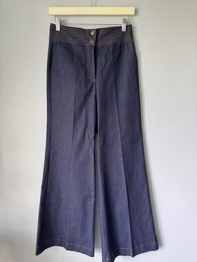 High-Rise Flared Jeans in Dark Indigo